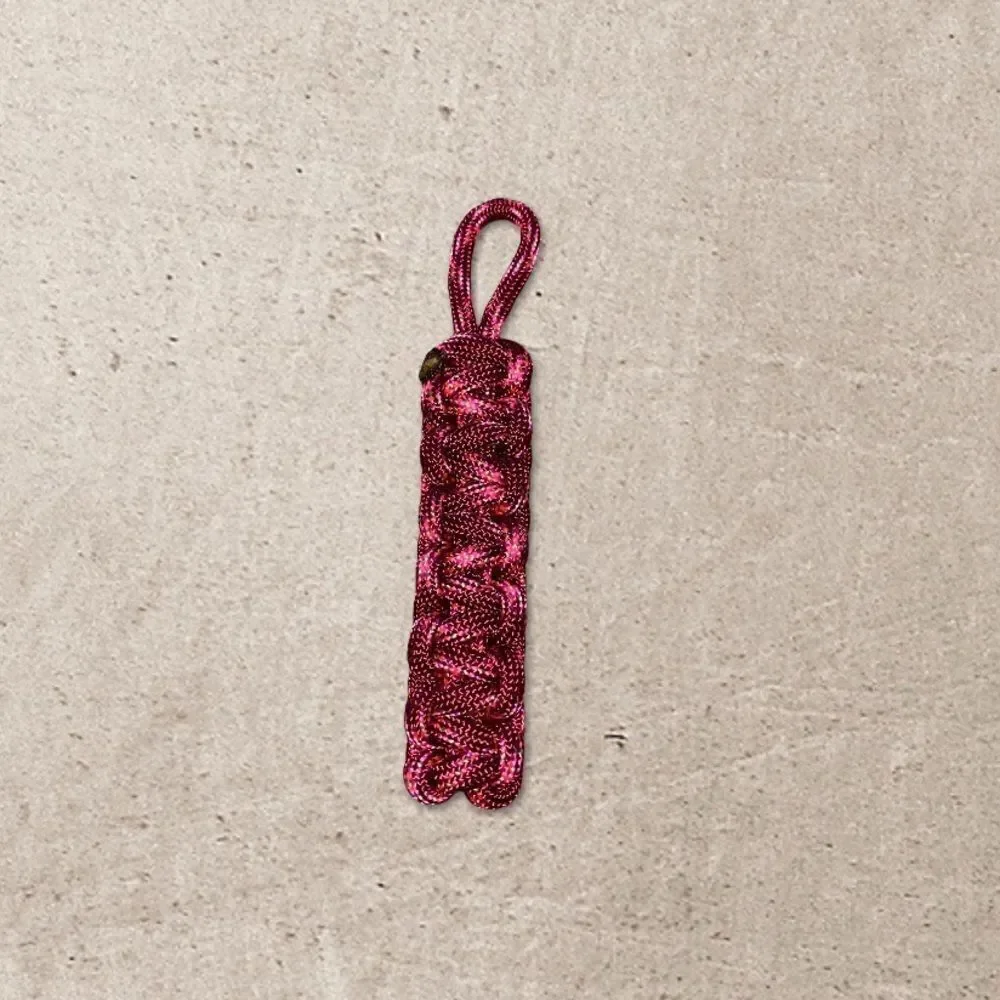 Paracord Keychain Bright Pink NEW Hiking Sporty Handmade USA